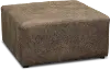 Traditional Pecan Brown Cocktail Ottoman - Lonestar