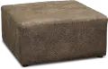Traditional Pecan Brown Cocktail Ottoman - Lonestar