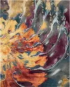 Clearance Prismatic 5 x 8 Orange, Crimson and Purple Area Rug