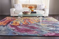 PRS08/5.6X7.6 Prismatic 5 x 8 Orange, Crimson and Purple Area Rug-2