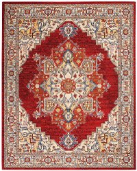 5 x 8 Medium Persian Red Area Rug - Majestic