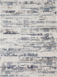 8 x 10 Large Ivory and Slate Gray Area Rug - Urban Decor