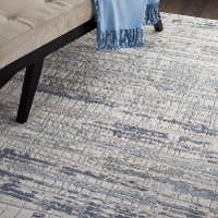 8 x 10 Large Ivory and Slate Gray Area Rug - Urban Decor-2