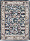 Clearance 5 x 8 Medium Beige, Pink, and Navy Blue Rug - Ankara Global