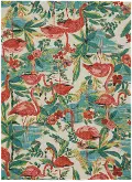 5 x 7 Medium Flamingo Ivory Indoor-Outdoor Rug - Sun N Shade