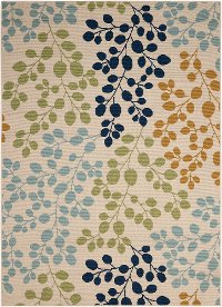 8 x 10 Large Ivory Indoor-Outdoor Rug - Caribbean