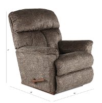 10-704/B166278 Walnut Brown Manual Rocker Recliner - Reed-3