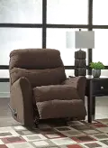 Maier Contemporary Walnut Brown Rocker Recliner