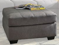 Contemporary Charcoal Gray Ottoman - Maier