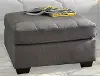 Maier Contemporary Charcoal Gray Ottoman