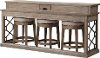 Rustic Sofa Table with 3 Barstools - Sundance