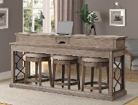 Sandstone Sofa Table with 3 Barstools-2