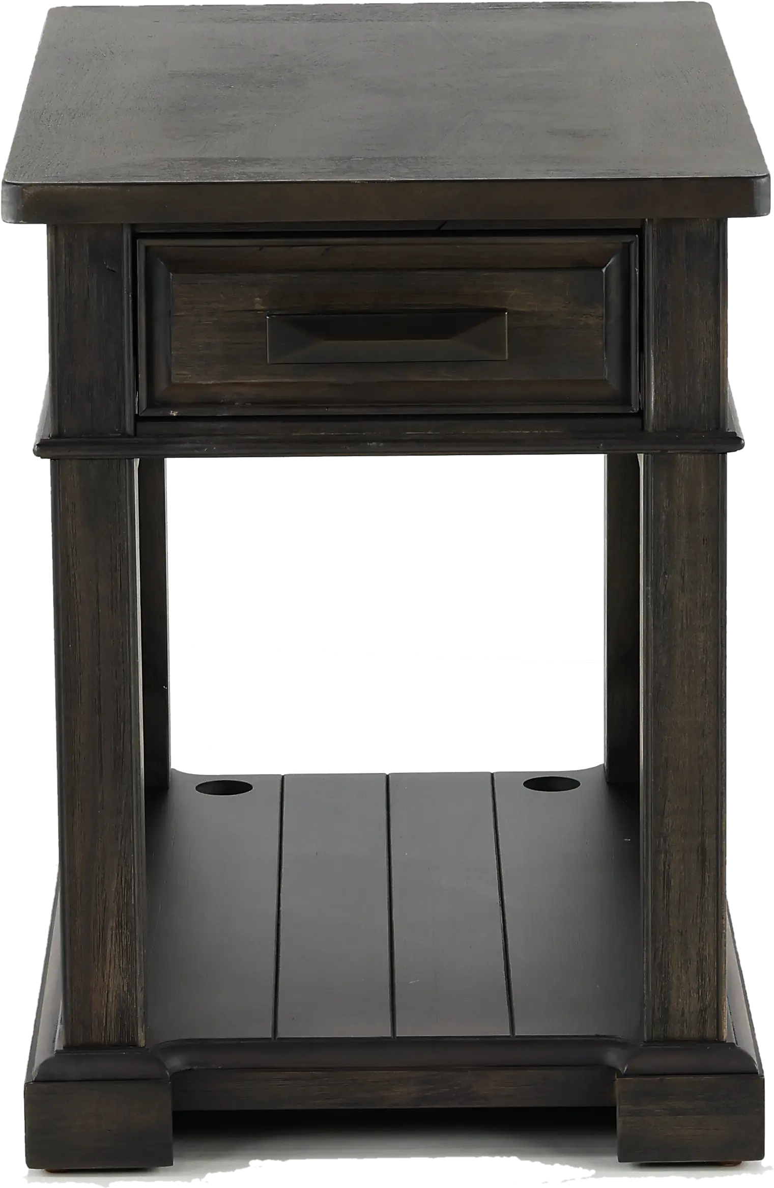 Sun Smokey Gray Chairside Table-1