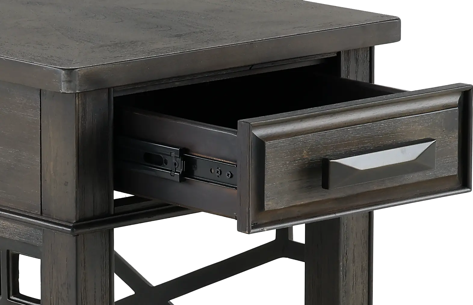 Sun Smokey Gray Chairside Table-3