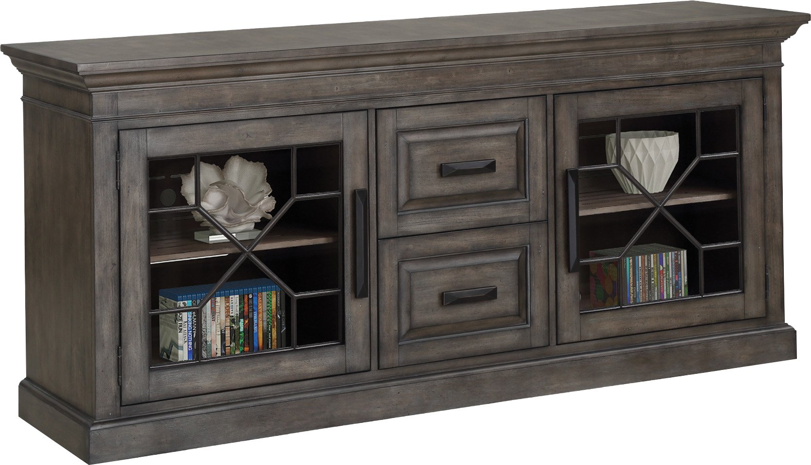 Smokey Gray 76 Inch TV Stand-2