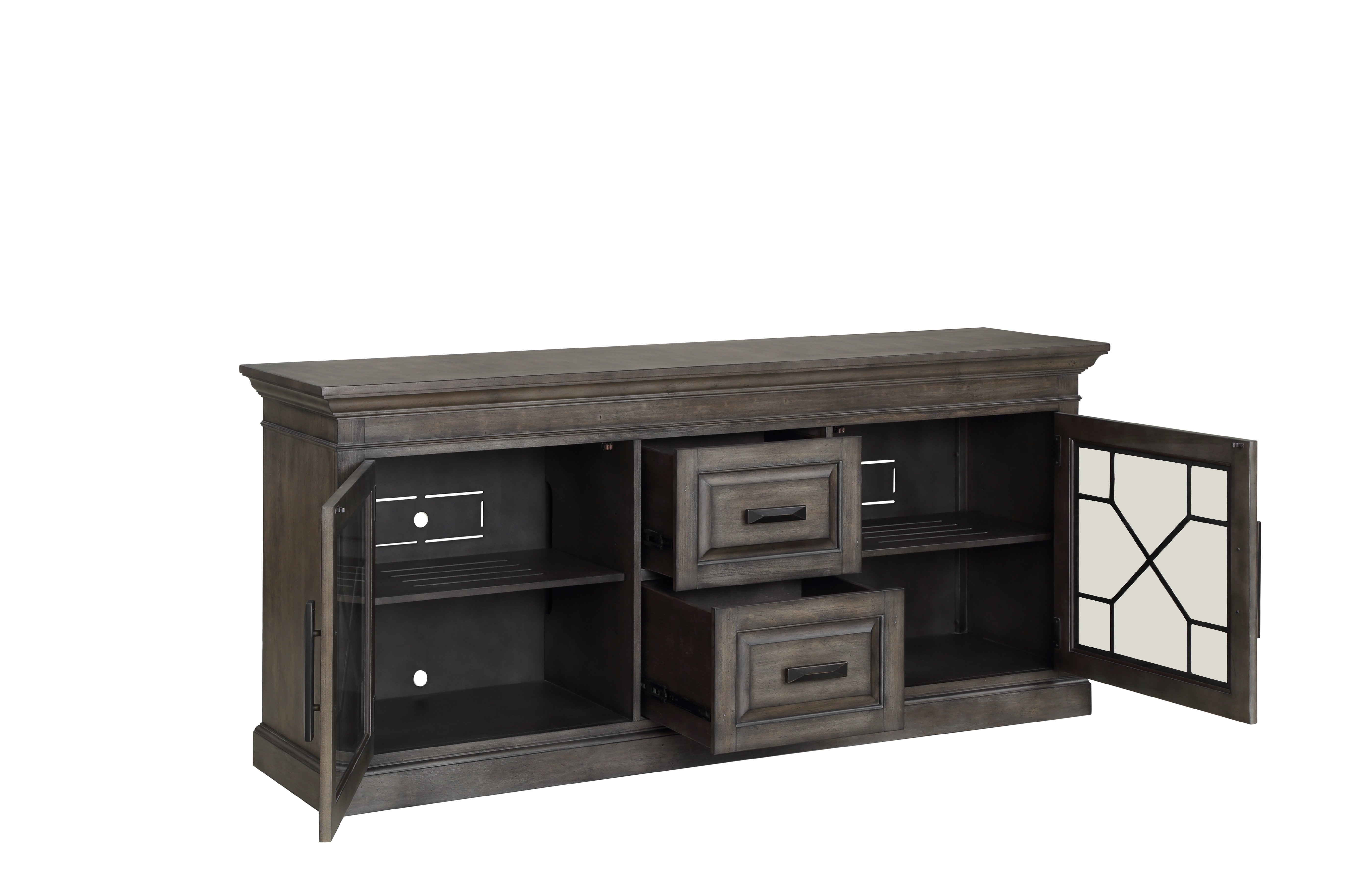 Smokey Gray 76 Inch TV Stand-3