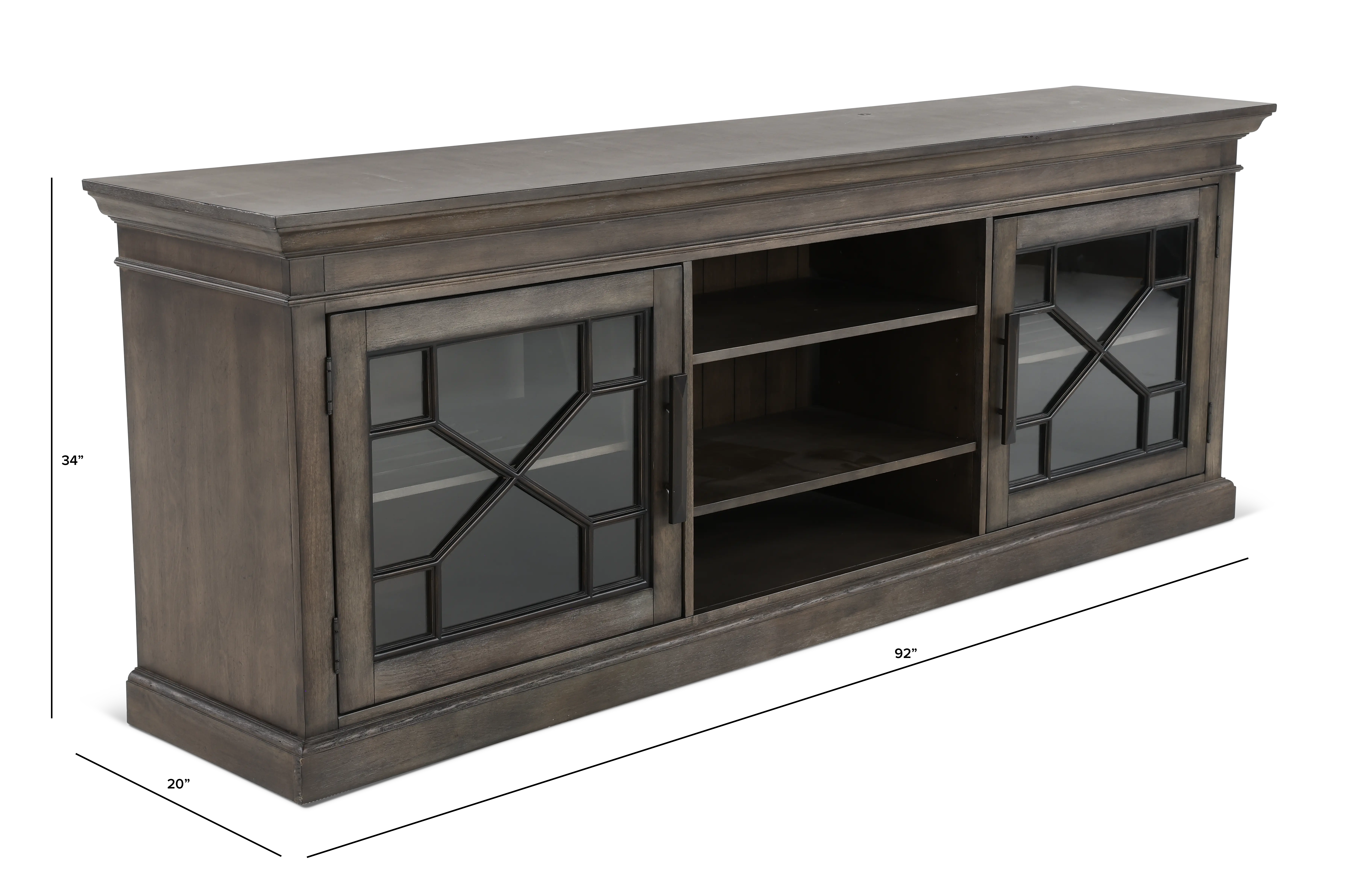 Sun Smokey Gray 92 TV Stand-4