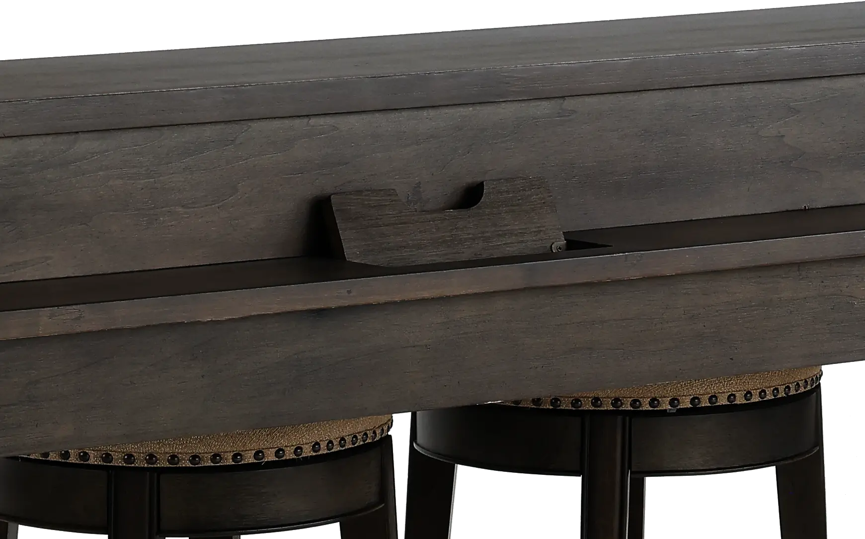 Sun Smokey Gray Console Table with 3 Barstools-4
