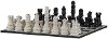 Gray and Black Mahogany Chess Set - Black and Gray