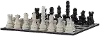 Gray and Black Mahogany Chess Set - Black and Gray