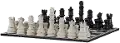 Gray and Black Mahogany Chess Set - Black and Gray