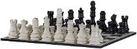 Gray and Black Mahogany Chess Set - Black and Gray