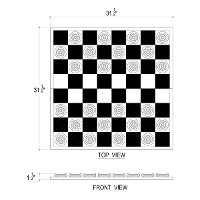 Deep Red and Black Checker Set with Board-4