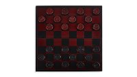 Deep Red and Black Checker Set with Board-5
