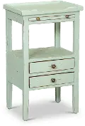 Eton Egg Blue Side Table with Pull Out Shelf