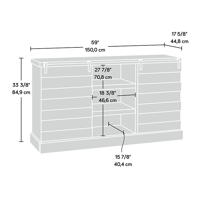 Cannery Bridge Brown Contemporary 60 Inch TV Stand-5