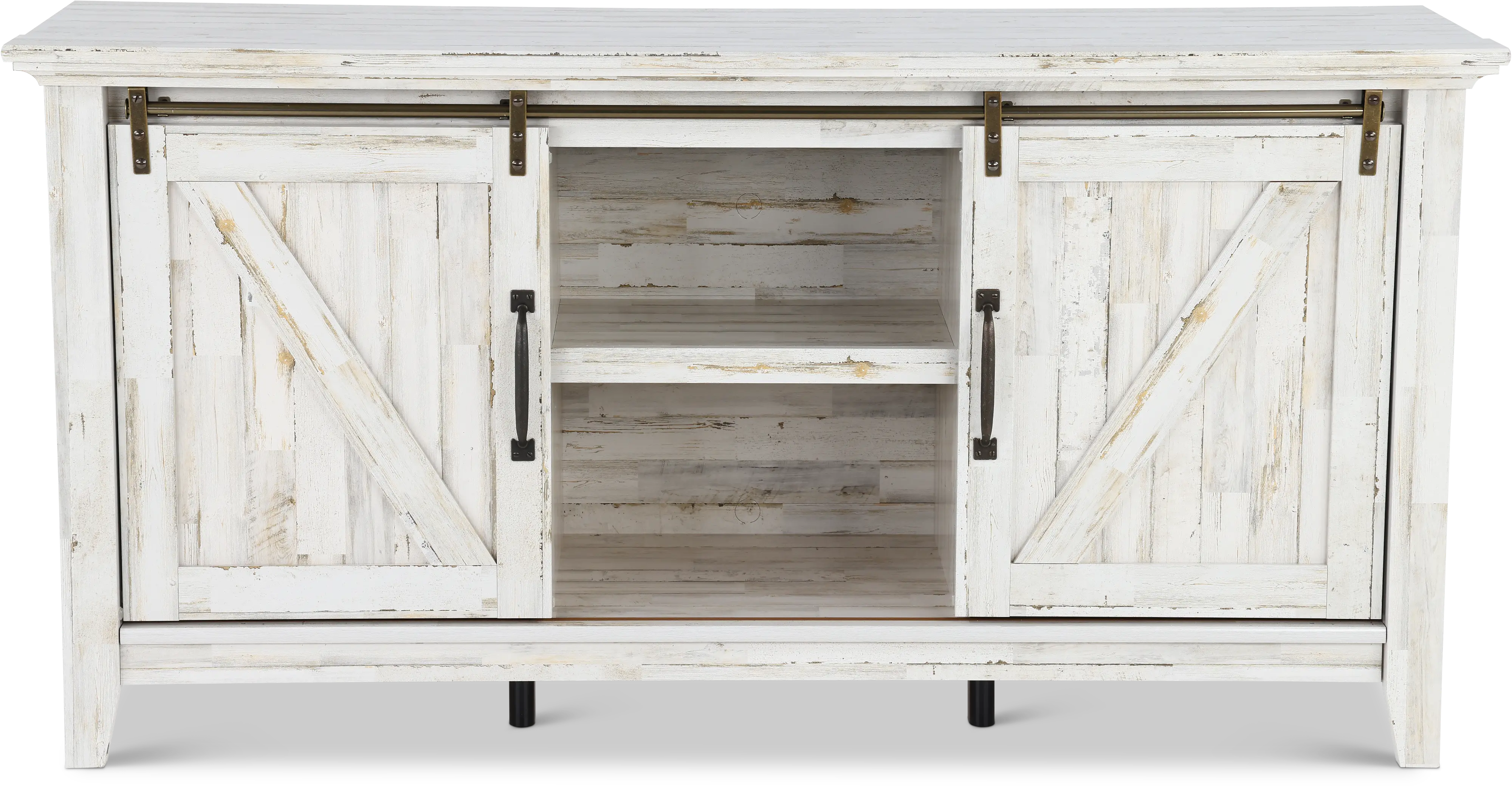 Dakota Pass White 66 TV Stand-1