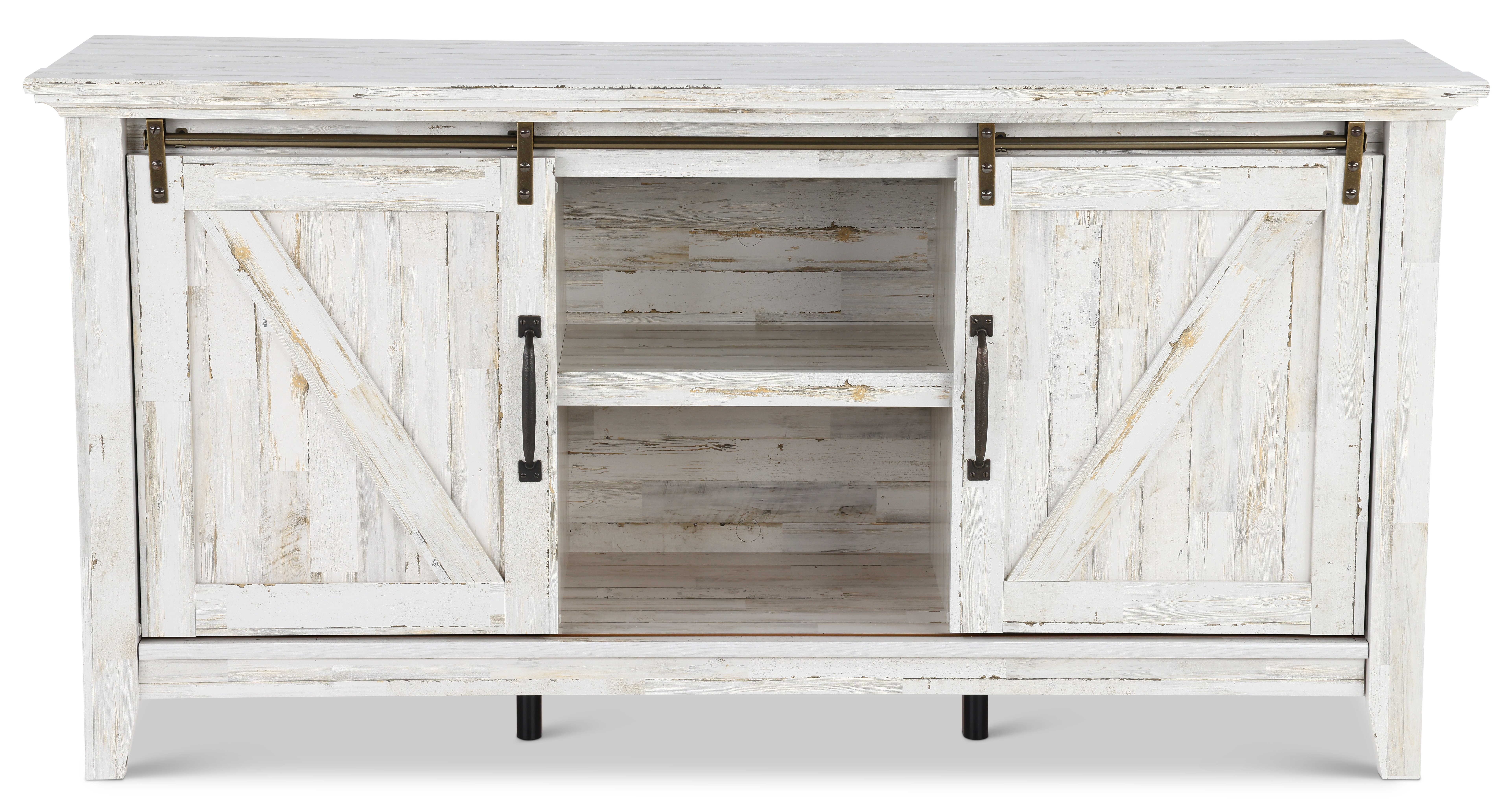 White 66 Inch TV Stand - Dakota Pass-1