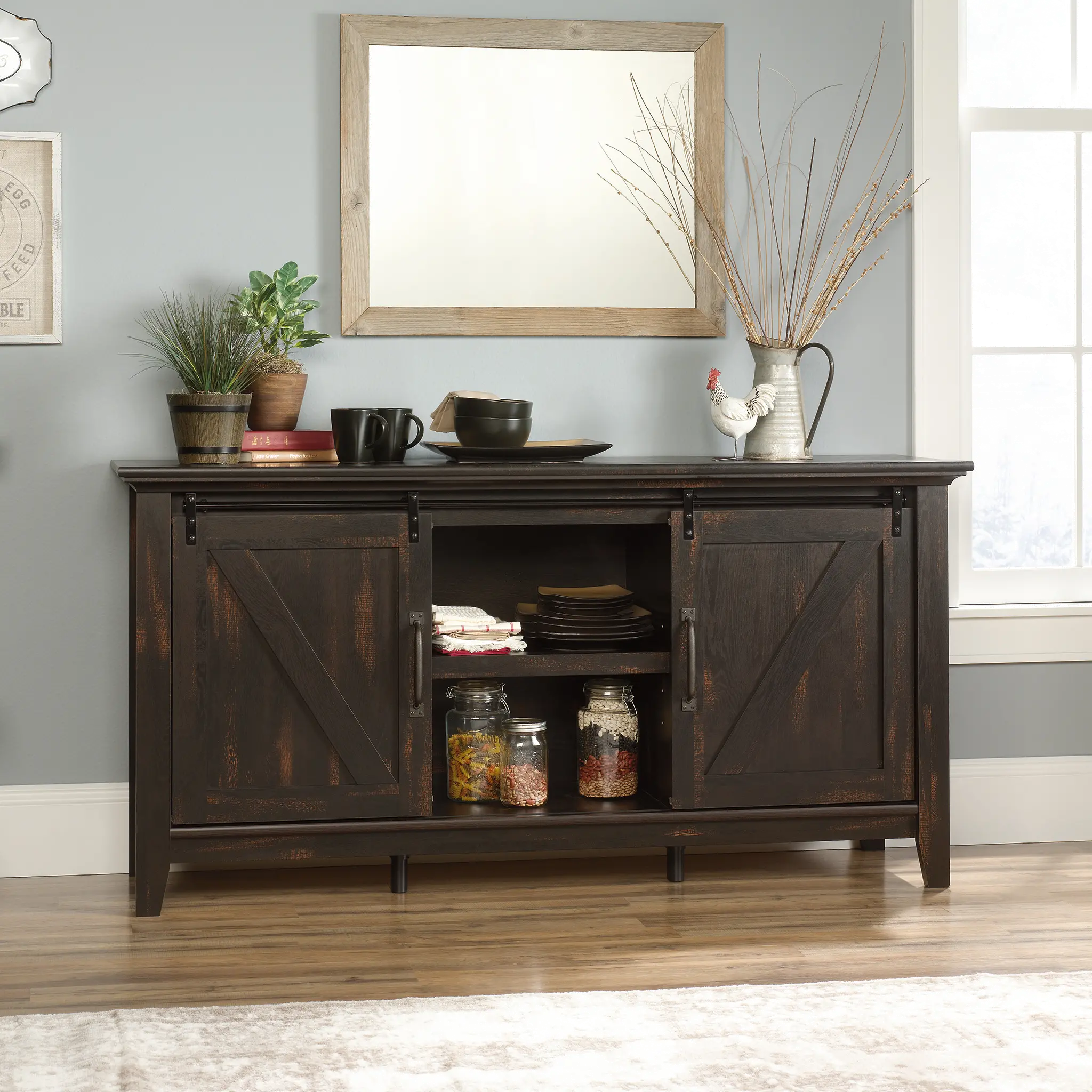 Dakota Pass Dark Pine 66 TV Stand-2