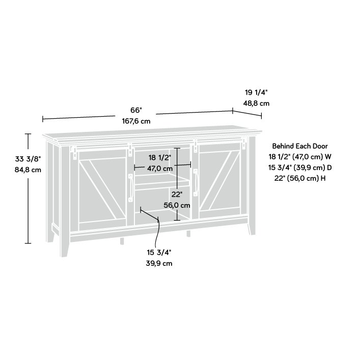 Dark Pine 66 Inch TV Stand - Dakota Pass-3