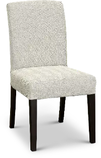 Cream and Gray Upholstered Dining Room Chair - Parsons