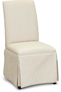 Cream Upholstered Dining Room Chair - Parsons