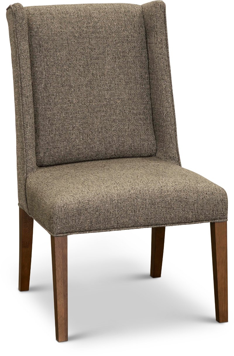 Brown Tweed Upholstered Dining Room, Cloth Dining Room Chairs
