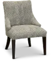 Clearance Cream and Black Upholstered Dining Room Chair - Parsons