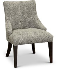 Cream and Black Upholstered Dining Room Chair - Parsons