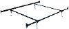50DBL Brown Steel Twin-Full Size Bed Frame - Double-End