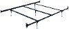 60DBL Brown Steel Queen Bed Frame - Double-End