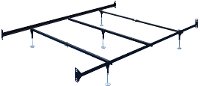 60DBL Brown Steel Queen Bed Frame - Double-End