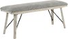 Contemporary White Dining Bench - White Sands