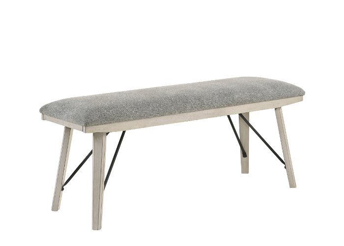 White Sands Contemporary White Dining Bench