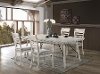 Contemporary White 5 Piece Dining Set - White Sands