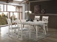 White Sands Contemporary White 5 Piece Dining Set