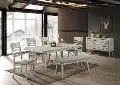White Sands Chalk White 6 Piece Dining Set