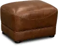 St. James Chestnut Brown Leather Ottoman
