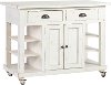 Clearance Farmhouse White Kitchen Island - Willow