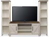Country White 3 Piece Entertainment Center - Springs